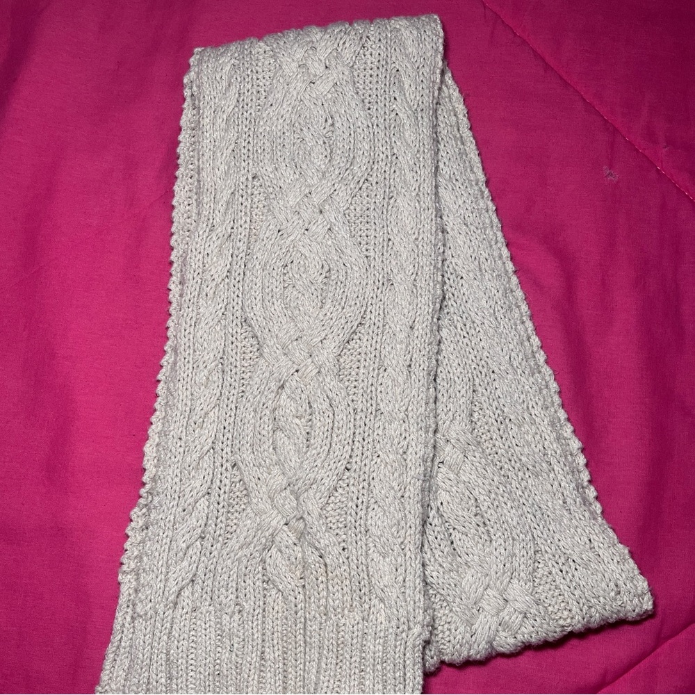 Lauren Ralph Lauren Skinny Metallic Knit Scarf Preowned